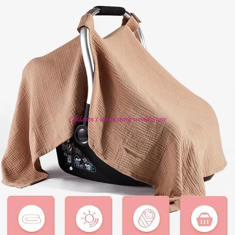 

Baby Strollers Cover Breathable Cart Seating Sleeve Windproof Basket Sunshade 425F