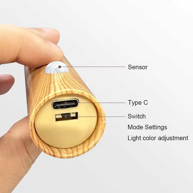 Smart Motion Sensor Night Light LED Rechargeable Magnetic Wall Lamp Portable for Hallway Bedroom Stairs Bathroom Cabinets Decor