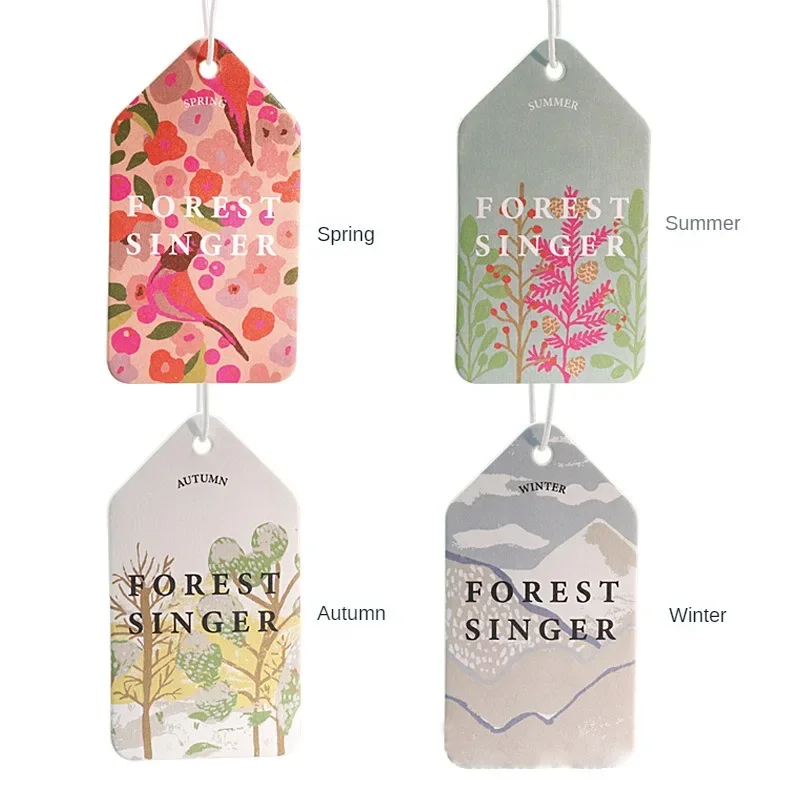 1/3/4/8PCS Car Air Freshener Four Seasons Car Perfume Long-lasting Aromatherapy Fragrance Piece Pendant Car Interior Accessories