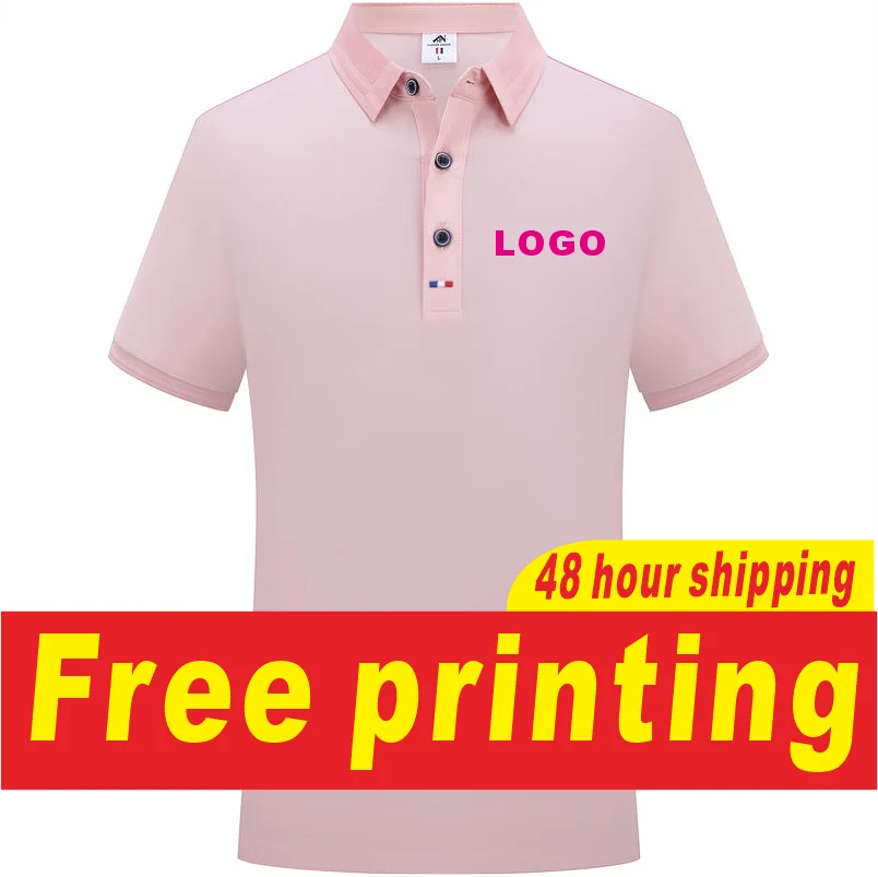 

POLO shirt custom polo shirt printed logo embroidered logo summer short sleeved T-shirt for men and women comfortable customizat