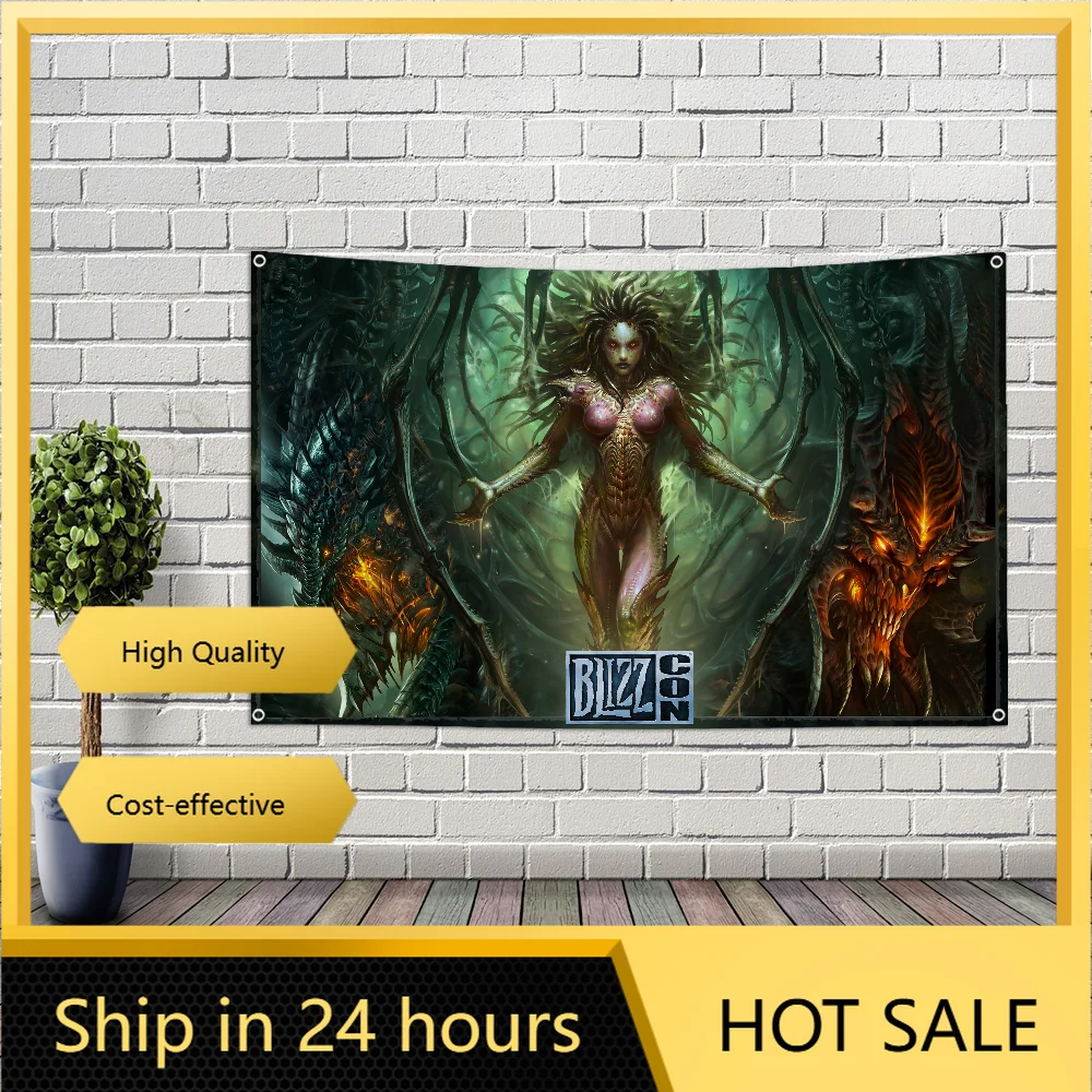 B-BlizzardS Game WOW OW Flag Large Size Shop Art Promotion Advertising Booth Flag Hanging Banners