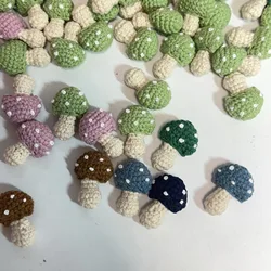 5pcs/lot Wool Crochet Woven Cute Mushroom Hair Accessories Children Hats Scarf Clothes Socks Cartoon DIY Decoration Accessories
