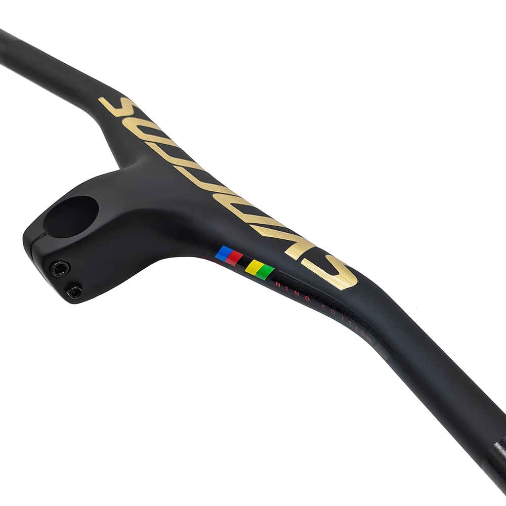 Syncros-Integrated Handlebar for MTB,Multiple Colour, Carbon Fiber,One-shaped Handlebar Stem, 17 Degree Bike Frame,Bicycle Parts