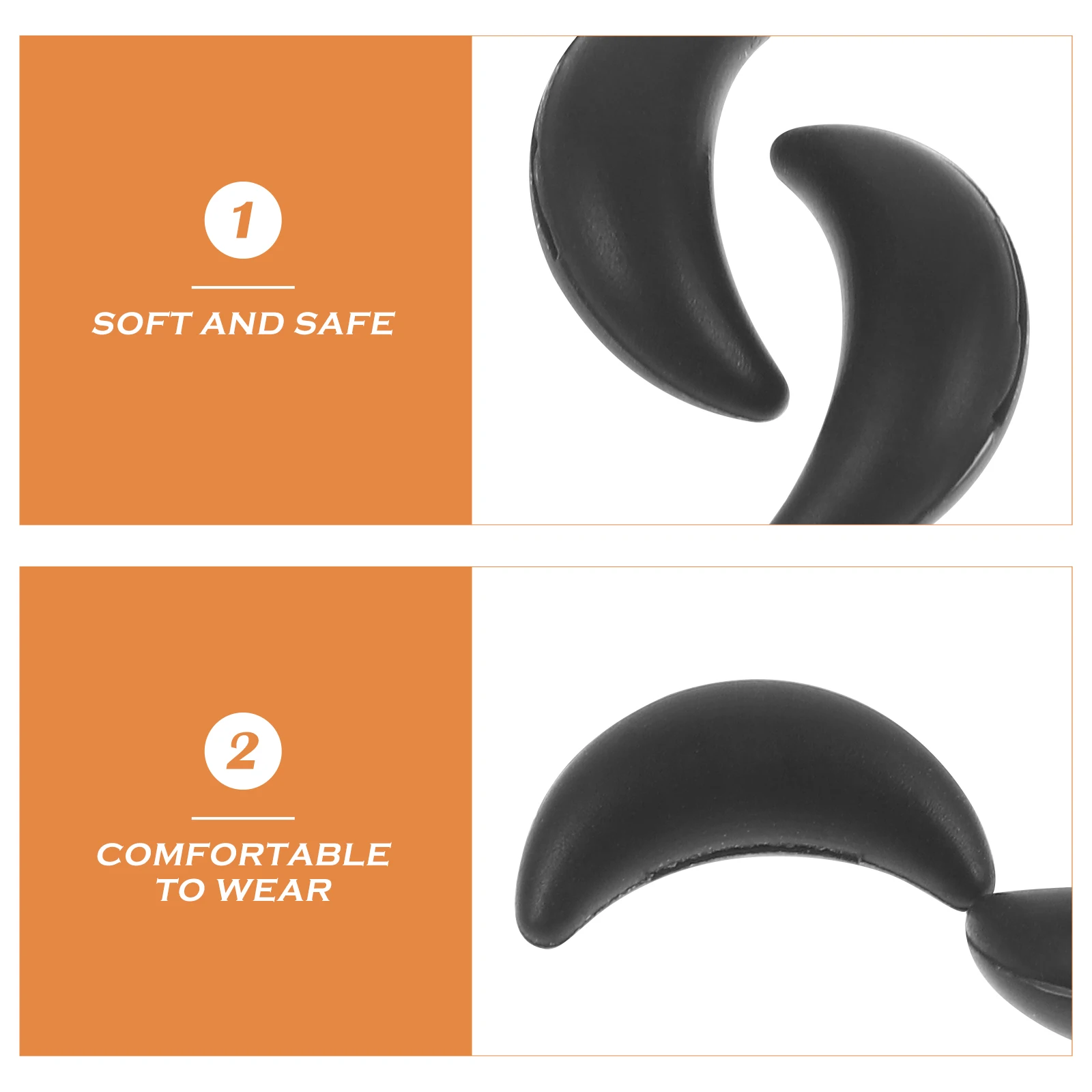 Fermo per occhiali antiscivolo Ganci per impugnatura per occhiali in silicone Supporto antiscivolo carino per forma decorativa di luna facile