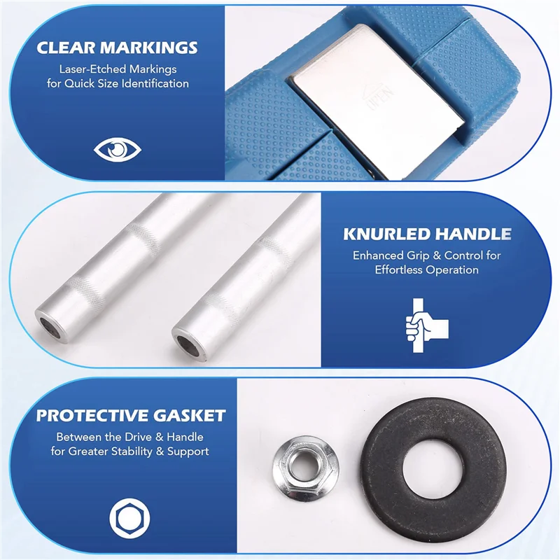 

A80X-Truck Hub Seal Installer Kit, Bearing Race & Seal Driver Set Heavy Duty Class 7 & Class 8