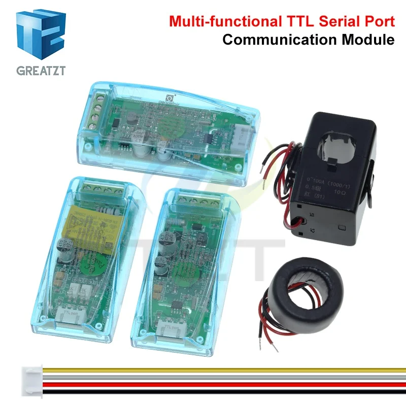 AC Digital Multifunction Meter Watt Power Volt Amp TTL Current Test Module PZEM-004T With Coil 0-100A 80-260V AC For Arduino
