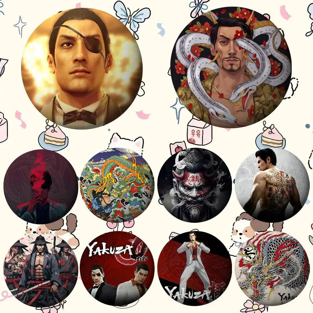 Game Y-Yakuza Cover Broschen Lustige Meme-Abzeichen Modeschmuck Geschenke
