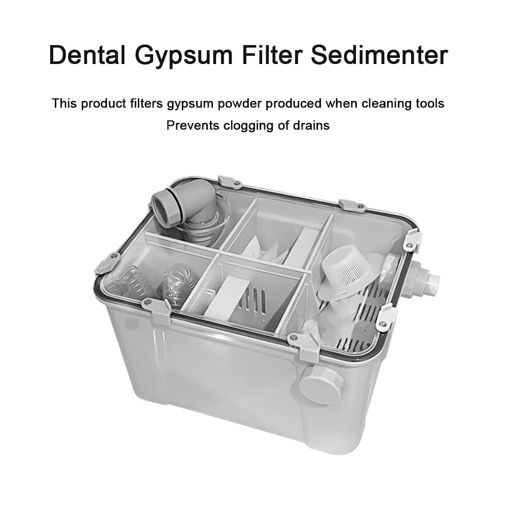 Laboratory Dental Stone Plaster Powder Trap Filter Gypsum Sedimentat Tank Box Dentistry Equipment Cleaning Table Pool