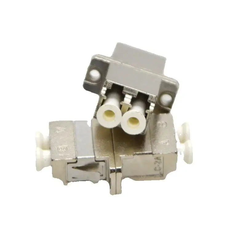 1 قطعة LC-LC دوبلكس الألياف البصرية محول SM مللي متر العالمي المعادن شفة المقرنة عالية الأداء ، الدقة السيراميك إدراج بالجملة #6