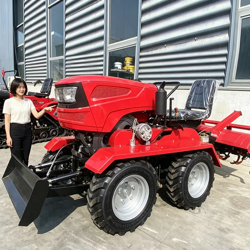 

Customized Premium Quality Four Wheel Tractor with Rotary Tiller, Wheel Micro Tiller & Small Cultivator