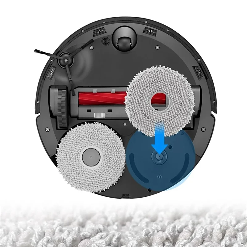 

B01C-10Pcs Mop Pads For Roborock Q Revo/Qrevo Maxv/Qrevo Pro/Qrevo S Vacuum Cleaner Parts Washable Microfiber Mop Cloth