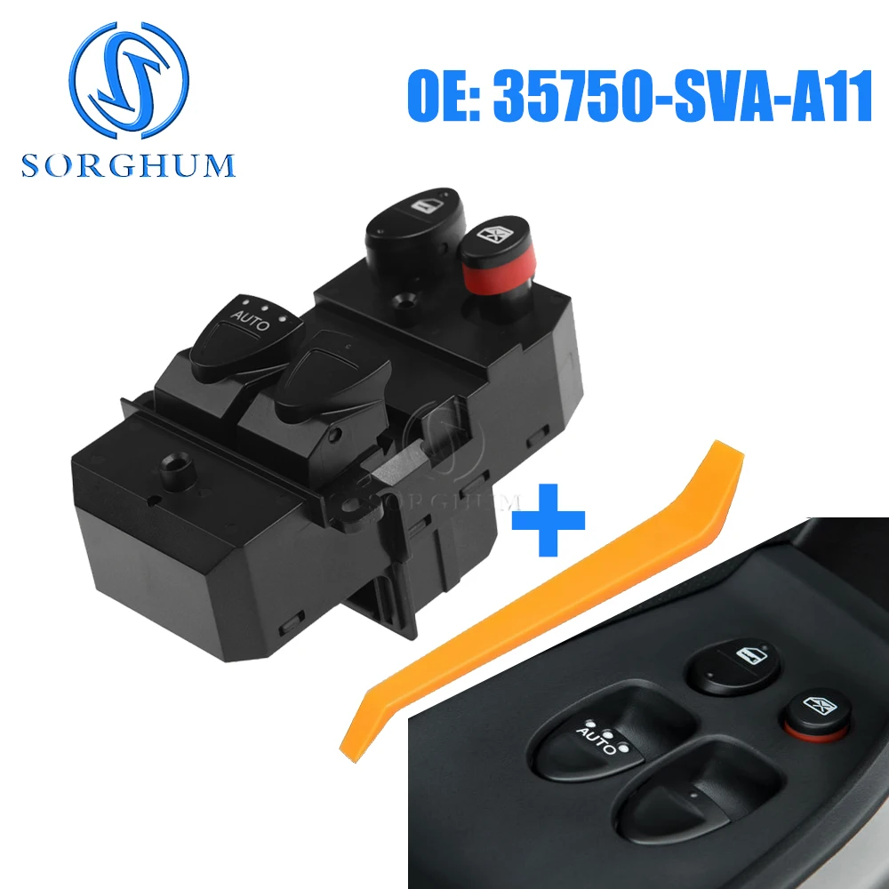 

SORGHUM 35750-SVA-A11 For Honda Civic 2006-2011 Car Front Left Driver Door Power Window Control Switch Button 35750SVAA11 16Pins