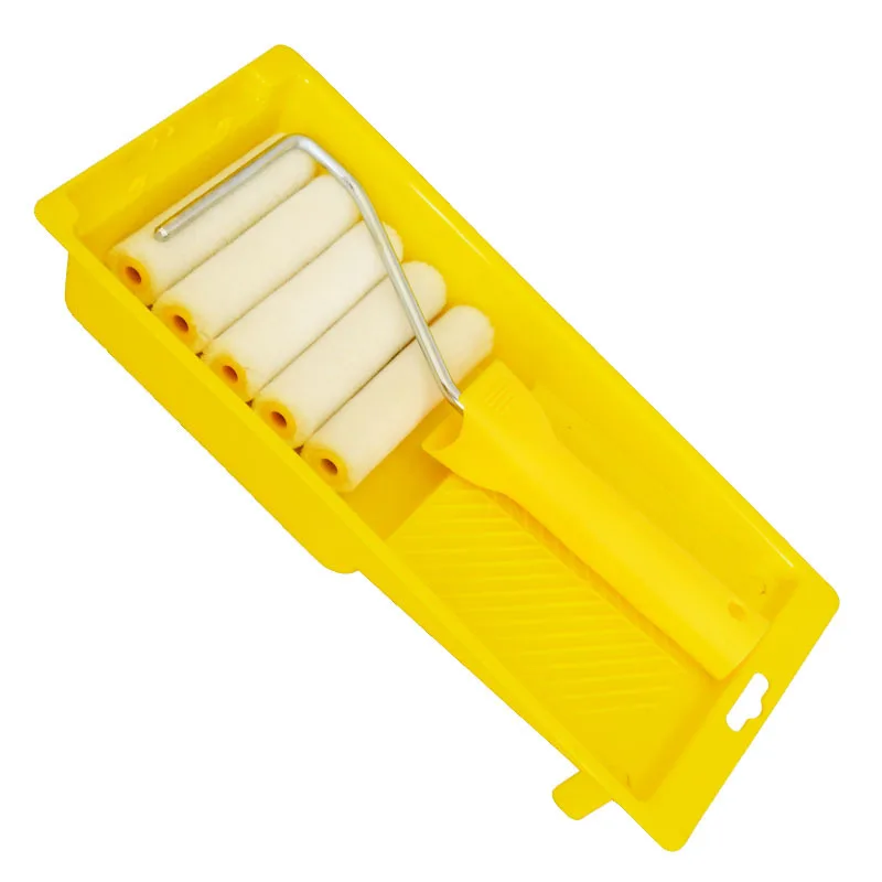 Cross border Huade 4-inch paint tool set bristle brush paint tray sponge roller brush paint roller brush combination