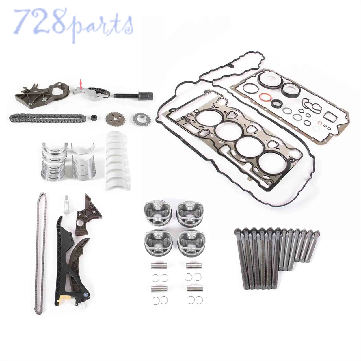 2.0L Engine Gasket Overhaul Rebuilding Set Fit For BMW 520i E60 318i 320i E90 E91 E92 E93 11127555738 11127563412 1113751122