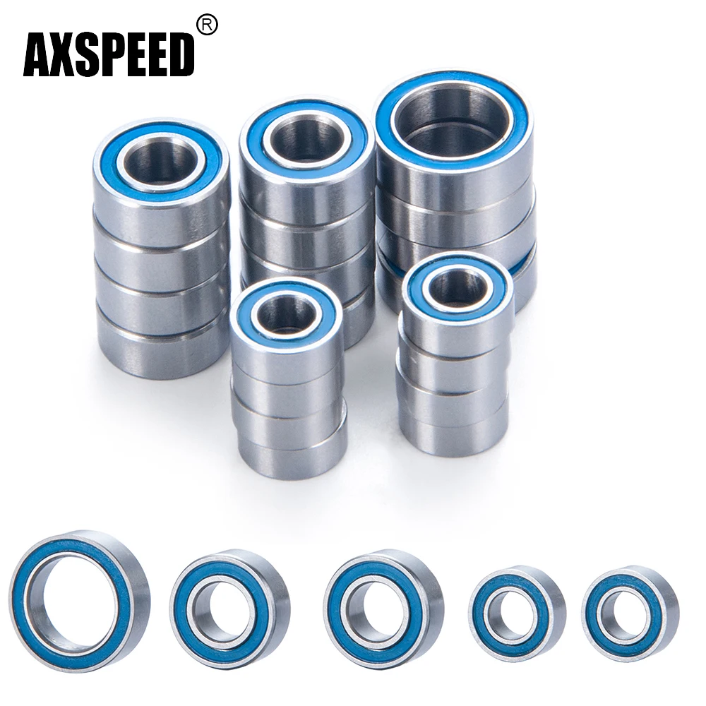 AXSPEED 20Pcs Wheel Hub Axle Sealed Bearing Kit for Kyosho Double Dare USA-1 RC Crawler Car Parts Accessories