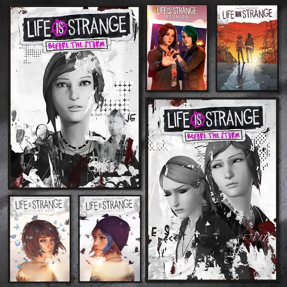 Life Is S-Strange Spiel-Poster, Wasserfester Selbstklebender Wanddruck für Schlafzimmer, Wohnzimmer, Flur, Bar, Heimdekoration