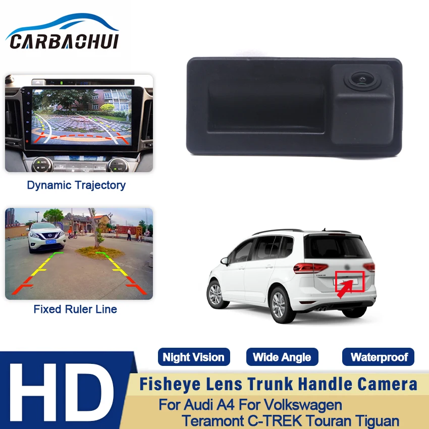 

Vehicle Dynamic Trajectory Rear View Camera HD Trunk Handle Camera For Audi A4 For Volkswagen Teramont C-TREK Touran Tiguan