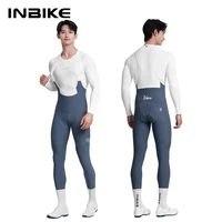 INBIKE primavera pantalones con pechera de ciclismo para hombre acolchado transpirable que absorbe el sudor con bolsillos para hombre bicicleta de carretera MTB ropa pantalones de bicicleta