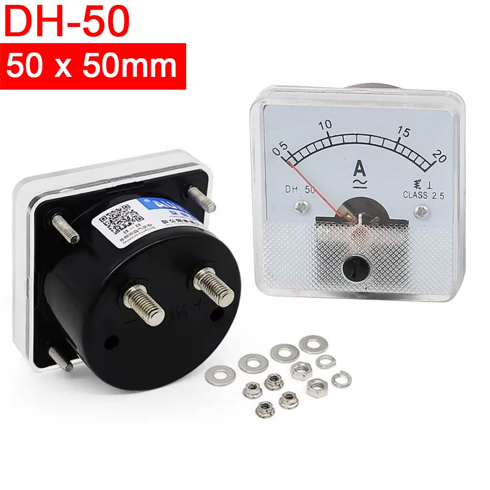 

DH-50 DC Ammeter Pointer 1A 2A 3A 5A 10A 15A 20A 30A 50A 100A 200A 250A 300A 400A 500A 75mA Current Meter Panel Meter