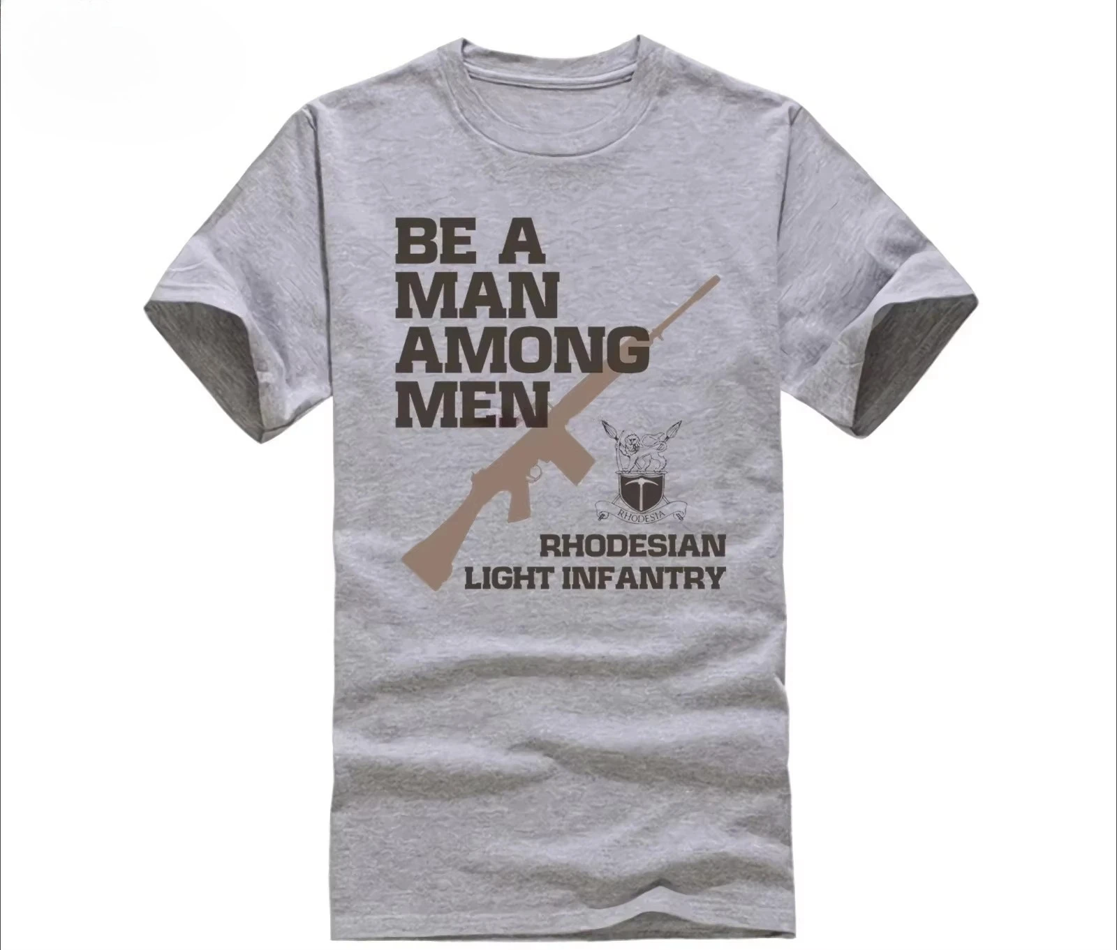 Wees een man onder mannen. Rhodesian Licht Infanterie T-shirt Nieuwe 100% Katoen Korte Mouw O-hals Casual Heren T-shirt Streetwear