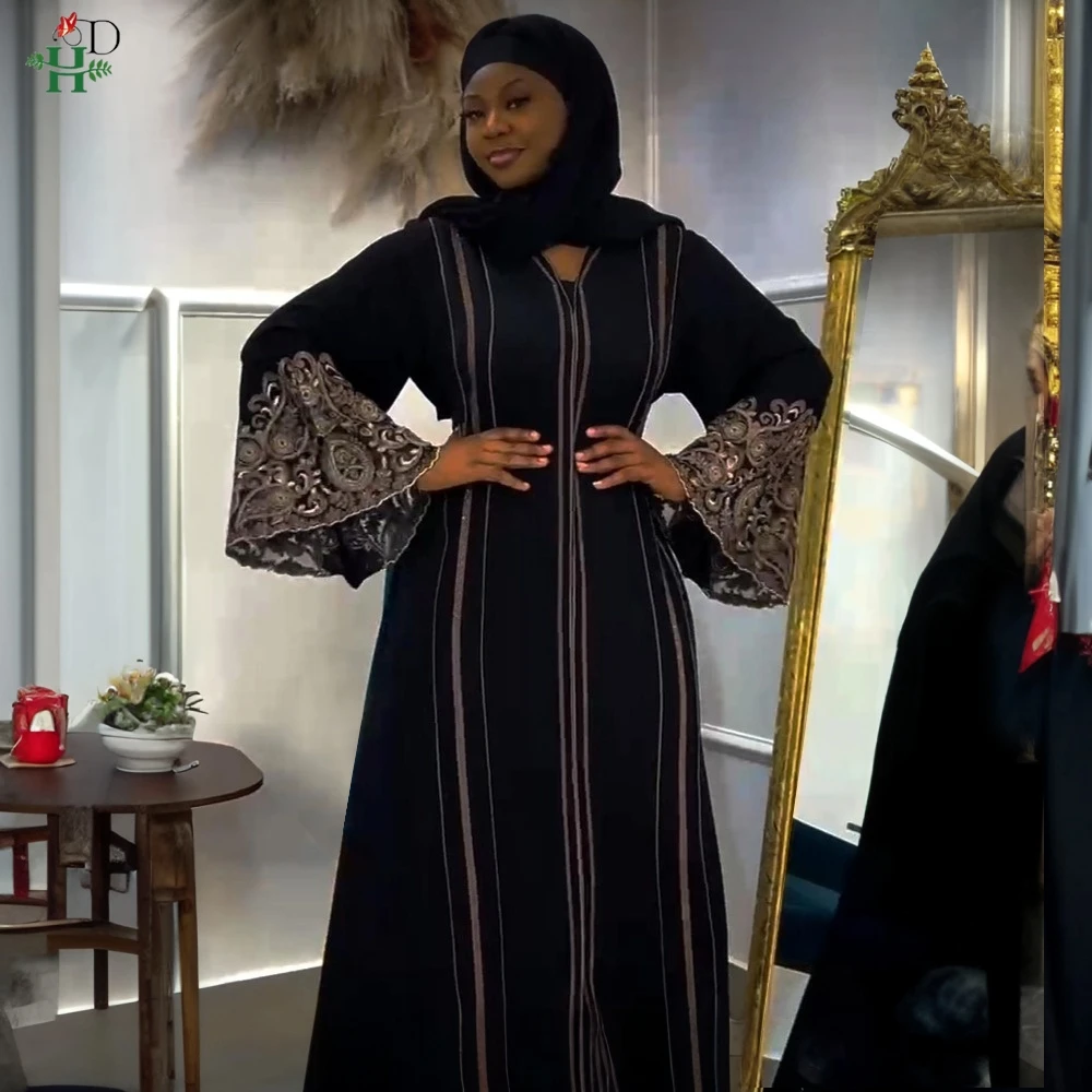 

H&D Abaya Kaftan Muslim Ramadan Hijab Dress Cardigan African Evening Dresses For Women Kimono Robe Femme Caftan Islam Clothing