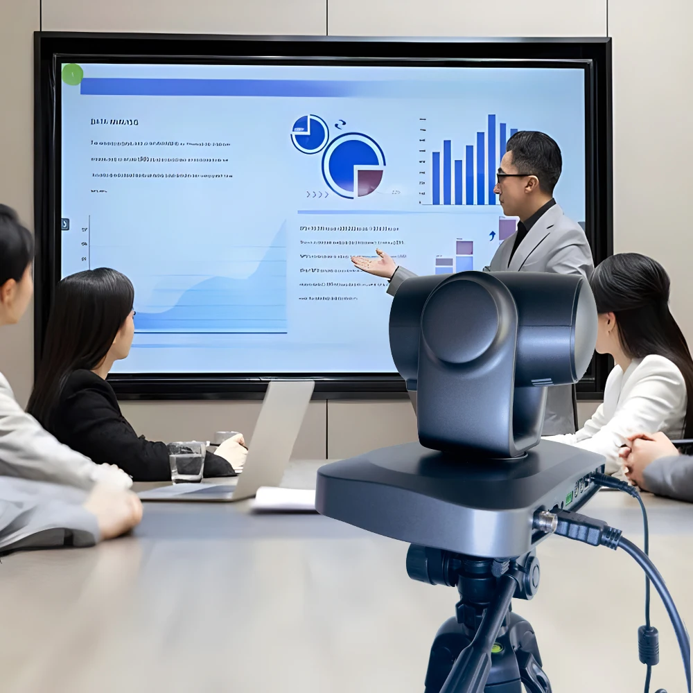 Telecamera PTZ 4K Zoom Ultra HD 20X con HDMI/SDI/LAN/POE/USB - Telecamera per streaming live con tracciamento automatico per videoconferenze, YouTube