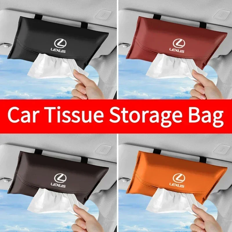 Car Tissue Storage Bag Sun Visor Armrest Box for Lexus RX350 ES350 IS250 RX400h CT200h LX570 GS300 GS350 ES300H Accessories