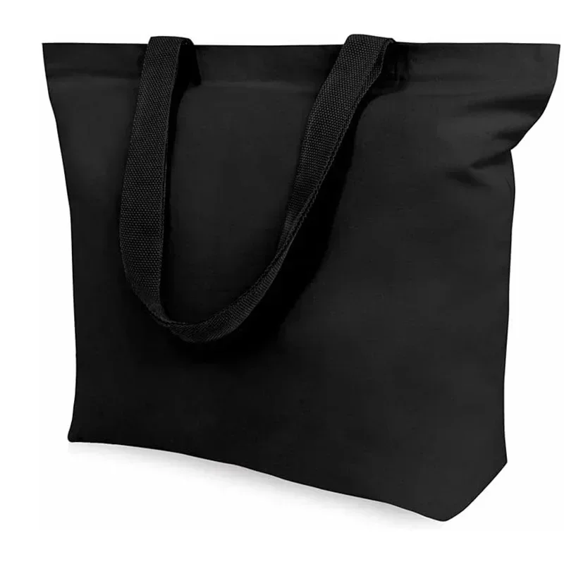 SN3-V Canvas Tote Bags with Magnetic Snap, Reusable Grocery Shopping Bags, DIY Your Creative Designs