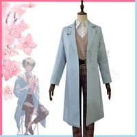 COS-HoHo Anime Vtuber Nijisanji Ike Eveland Sakura Bloom Game Suit Handsome Uniform Cosplay Costume Halloween Party Outfit