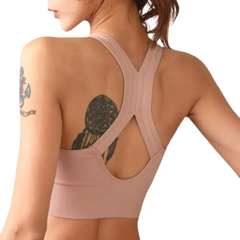 CZGUKE Running Fitness Sports Bra Front Zipper Women's Underwear Shockproof Top Bra Breathable Seamless Yoga Bra