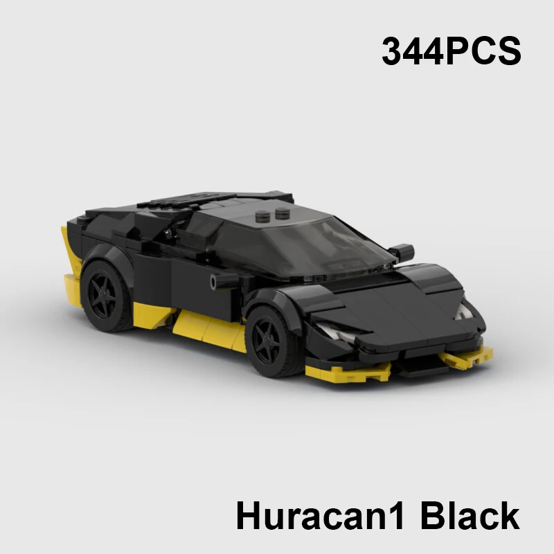 MOC Lambo Set Veneno Aventador Sian Huracan Sports Car Building Blocks Speed Racing Vehicle Bricks Garage Toys Gifts For Kid Boy