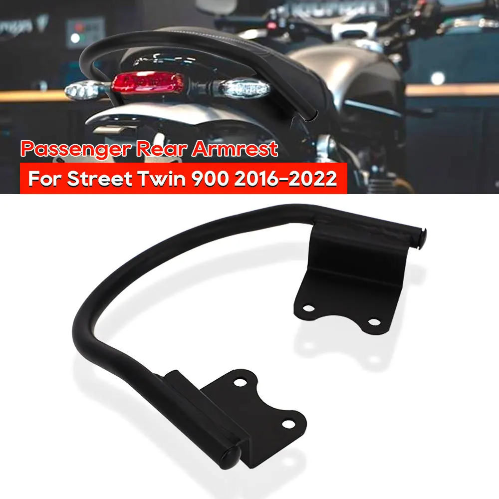 

Rear Armrest luggage Rack For Street Twin 900 16-2022 Scrambler 900 17-2023 Speed Twin 1200 Passenger Rear Seat Grab Bar Handles