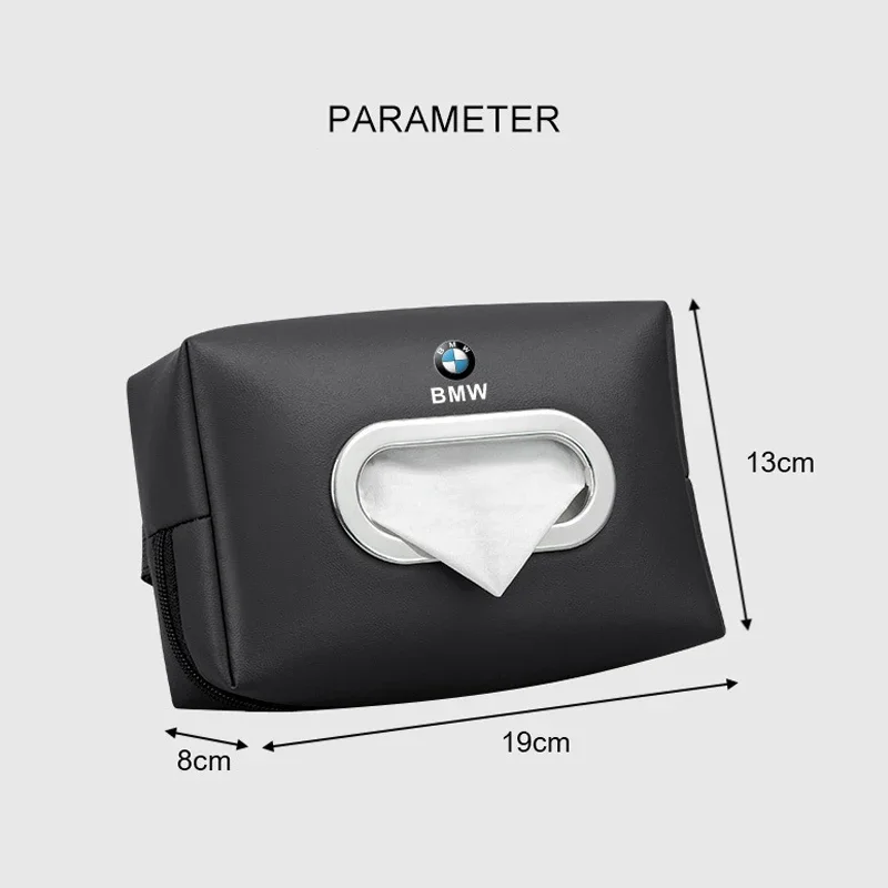 Leather Car Tissue Box Armrest Storge Bag for BMW X1 X4 X6 M2 M4 M3 E83 E53 E46 E62 E93 F10 F20 F30 F45 G18 G20 G30 G60 U06