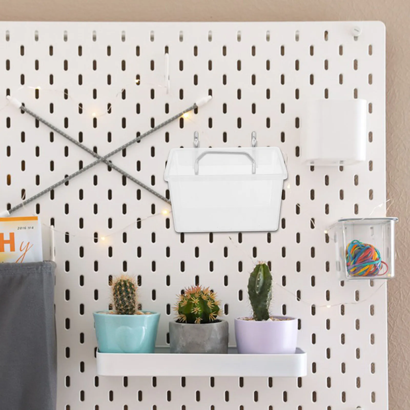 

Pegboard Bin Plastic Storage Container Hardware Organizer Durable Pp Material Hook Included Nails Screws Storage Bins Garage