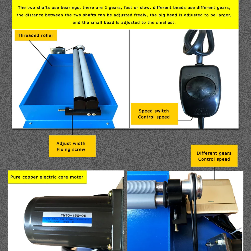 Automatic Beading Machine DIY Threading Machine Round Bead Jade Semi-automatic Beading Machine Manual Hand chain String Hole