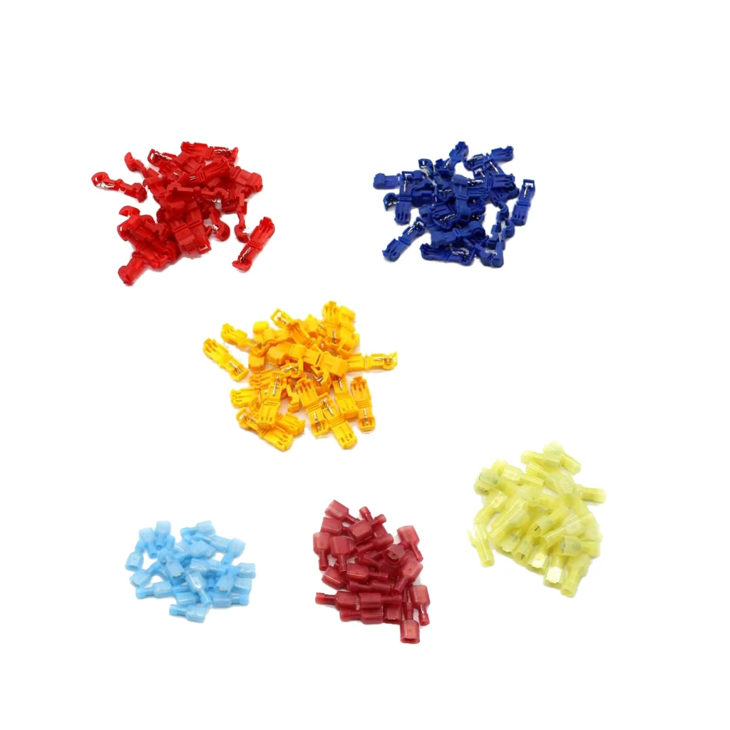 Insulated Wire Terminal Quick Connect Red Blue Yellow 22-10AWG for Automotive Electrical Systems