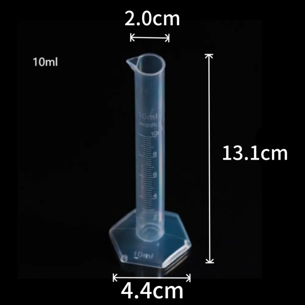 

Transparents Graduated Cylinder Plastic Professional Measuring Cups Sturdy Trial Test Liquid Tube Lab Tool