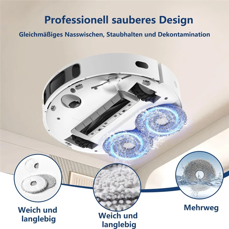 

SOFT-Compatible Accessories With Mop For Roborock Q Revo/Qrevo S/Qrevo Master/Qrevo Curve/Qrevo Maxv,Washable Mop Pad