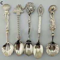 5Pcs/set High Quality Creative Retro Coffee Spoons Stainless Steel Gifts Vintage Kits