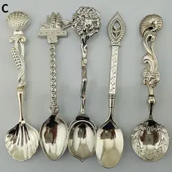 5Pcs/set High Quality Creative Retro Coffee Spoons Stainless Steel Gifts Vintage Kits