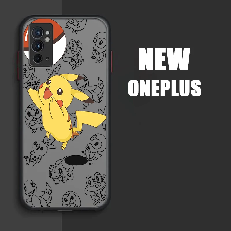 Pokemon Pikachu For OnePlus Nord CE3 CE2 CE N200 N100 N30 N20 N10 2T Ace 2V Pro Frosted Translucent Phone Case