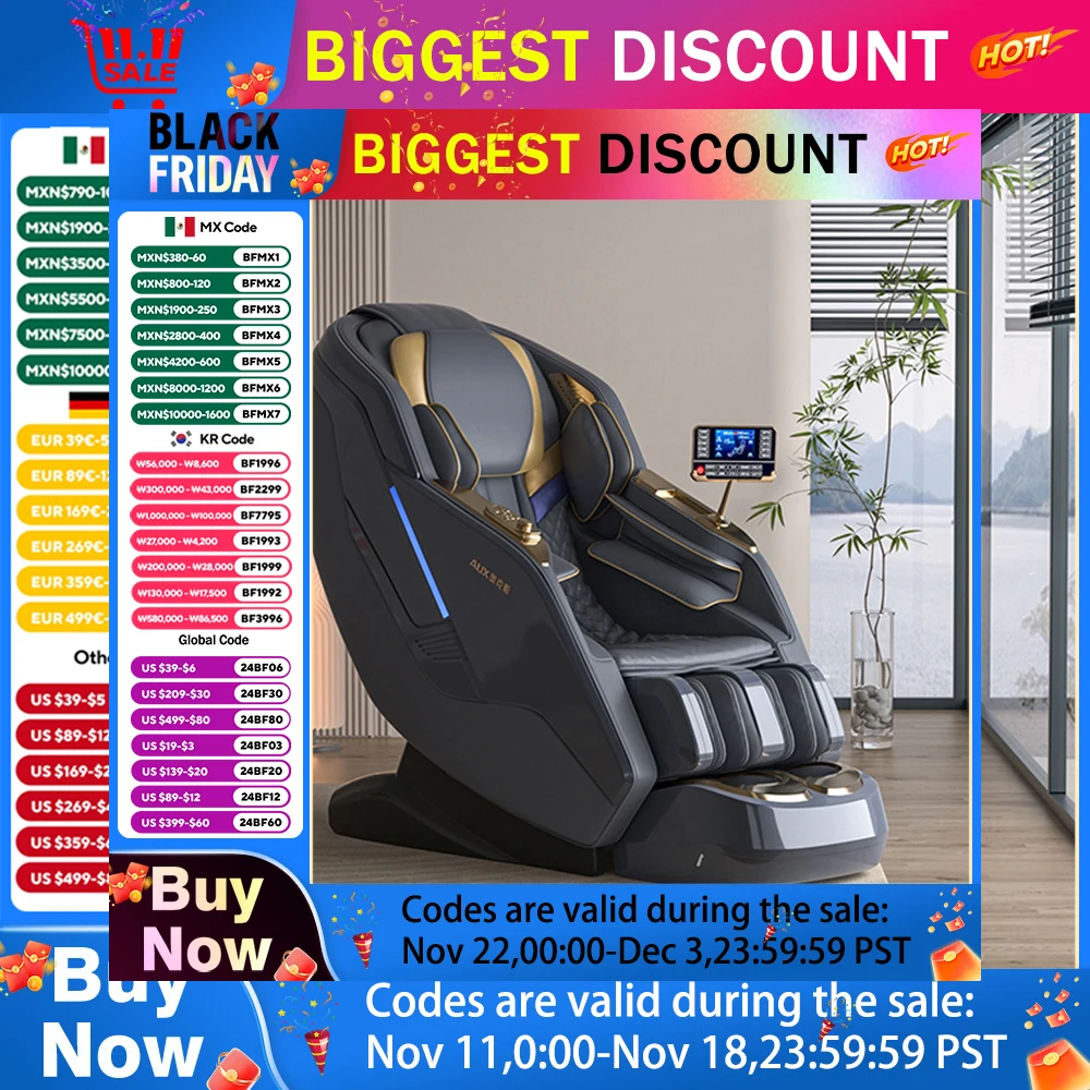 Massage Chair Relax Bluetooth Smart Speaker Body Care Chair Sofa Multi Functional Electric Massage Chair Full Body Zero Gravity