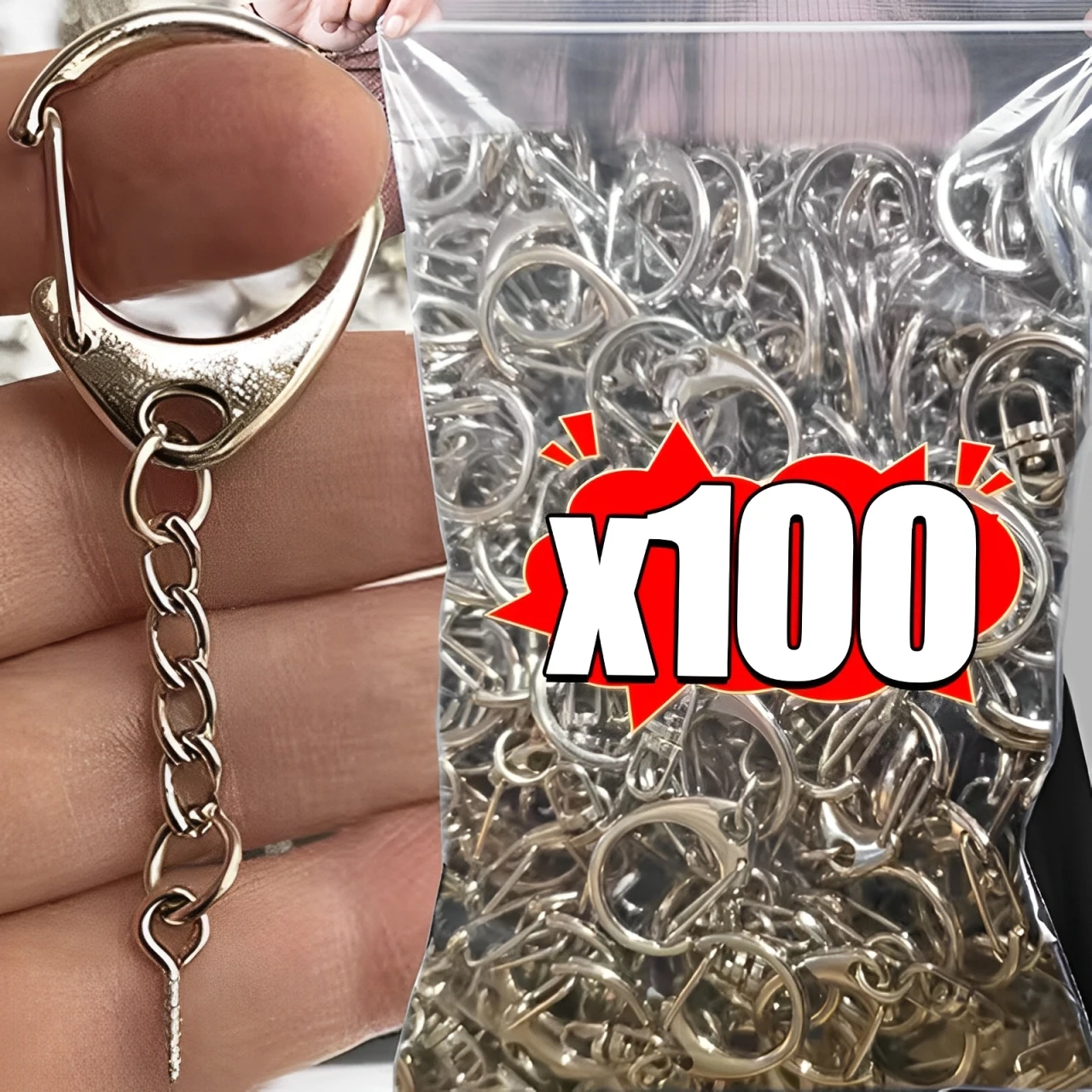 

100/10 шт., брелок с застежкой-лобстером, брелок в форме буквы C, соединительный крючок для самостоятельного изготовления ювелирных изделий, поиск брелока, аксессуары