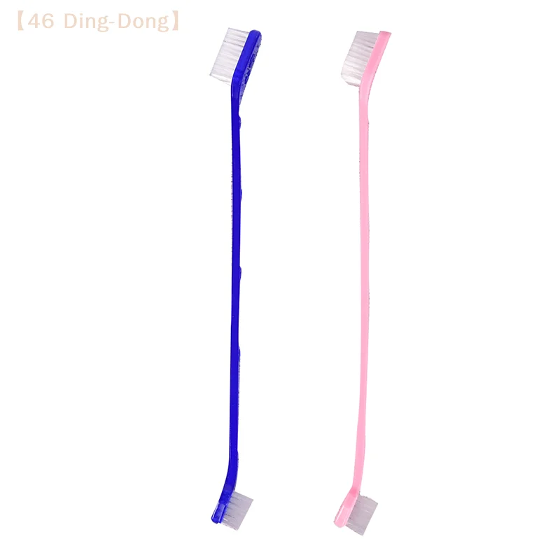 1/2Pcs Pet Cat Dog Tooth Finger Double Ended Brush Dental Care For Pet Toothbrush 18CM Plastic Cat Toothbrushes Pet Accessories