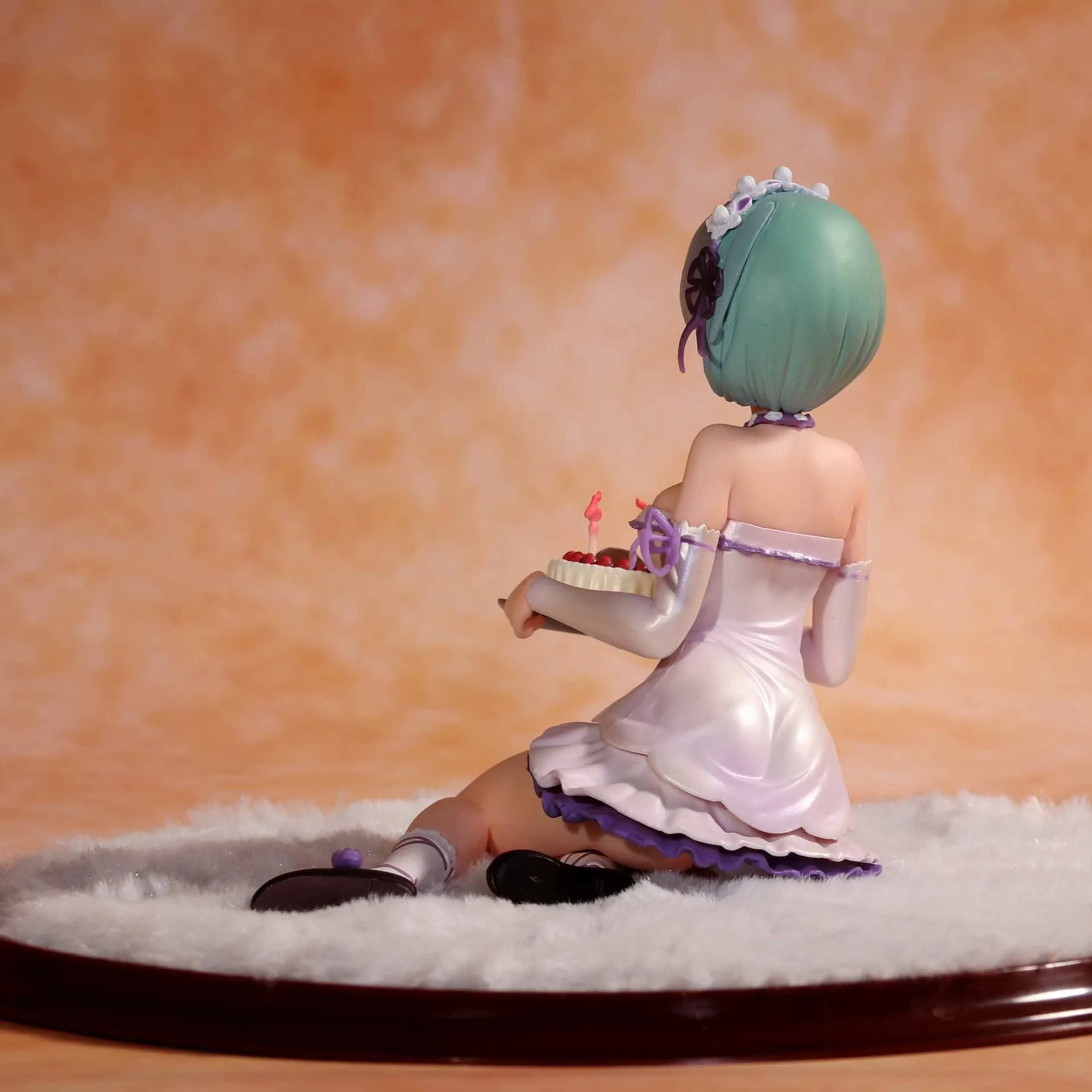 Re:Zero Anime Sentado Modelo Toy com Base, Action Figure, Bolo de Aniversário, Modelo Sentado, Presente, Hajimeru, Isekai Seikatsu, Rem, 13cm