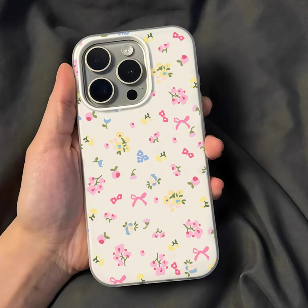 Ins Pudding Texture Phone Case For Xiaomi 14T 17 Pro Max 15 T Pro Mi 11 Lite 5G 17 Pro Cute Ditsy Floral Pattern Soft Y2k Cover view 3