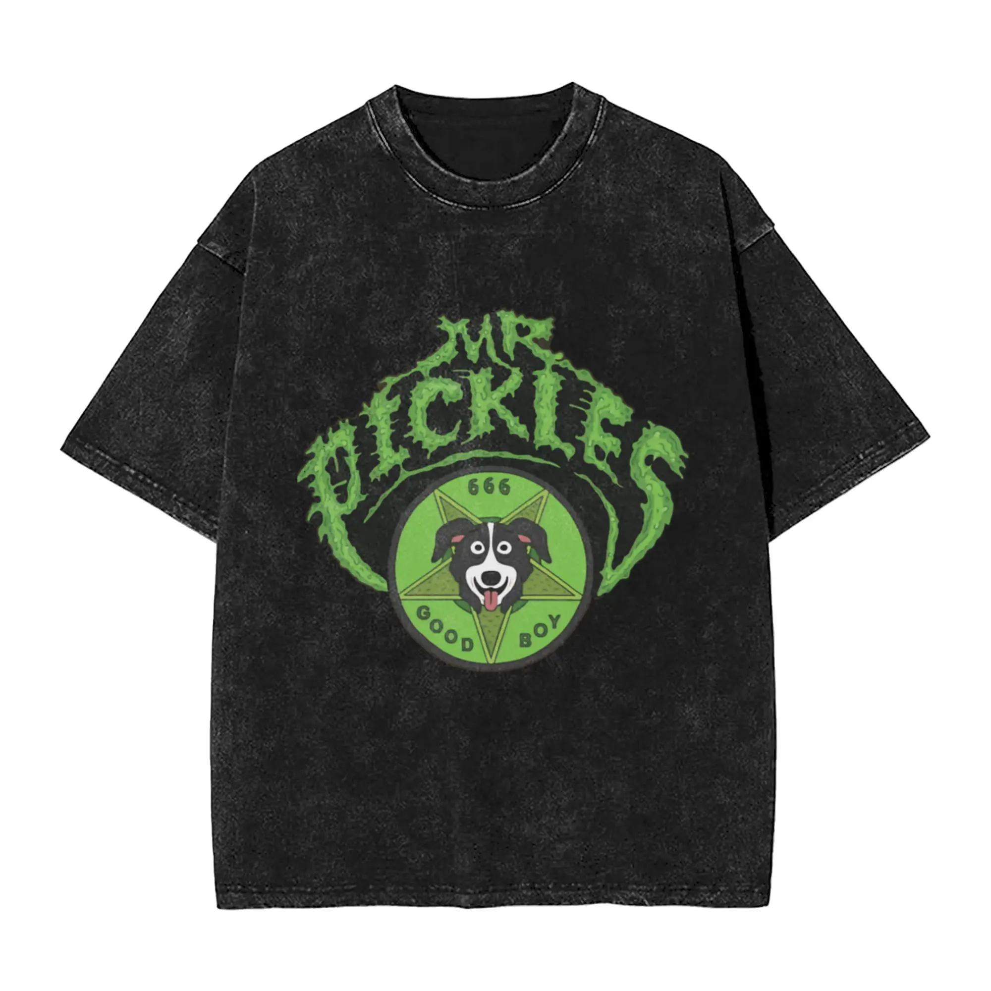 Mr  Pickles  Classic Comfort A Washed T Shirt Men's Women's Oversized Cotton Tees Tops