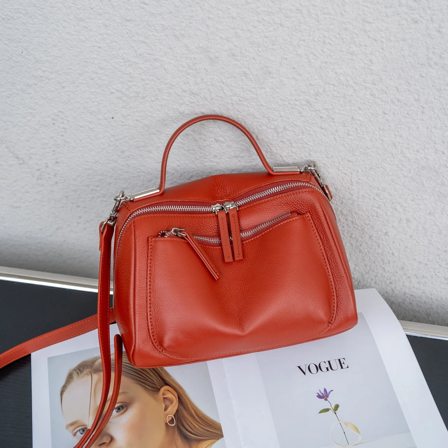 New Women's Spring & Summer Handbag, Fashion Vintage Crossbody Bag, Soft Leather Small Commuter Shoulder Bag