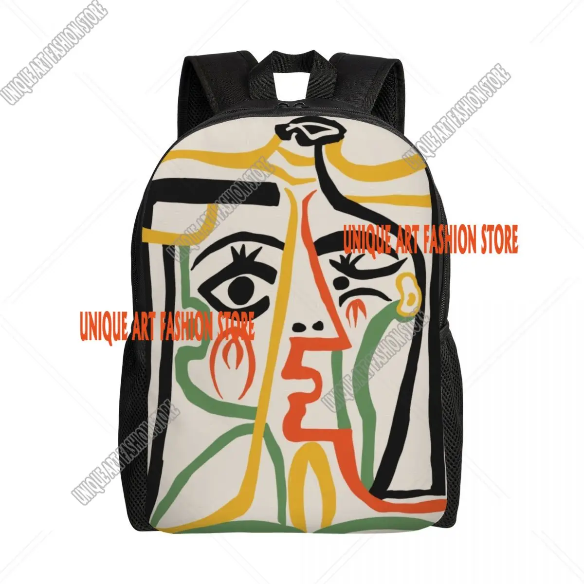 Tete De Femme Laptop Backpack Men Women Fashion Bookbag for College School Students Pablo Picasso Artwork Bags