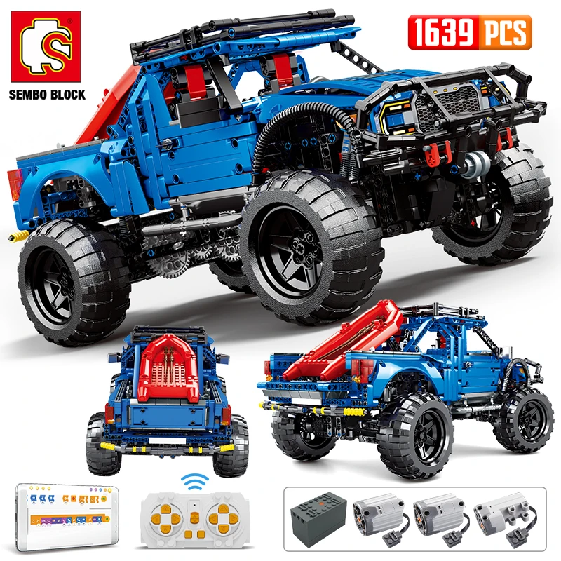 

Sembo City Remote Control Sports Racing Car Model Building Blocks APP RC Programming SUV Vehicle Bricks Toys For Kids Gifts